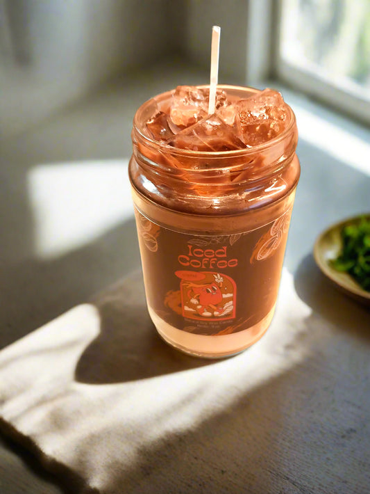 8oz Iced Coffee Dessert Candle 100% Soy Wax