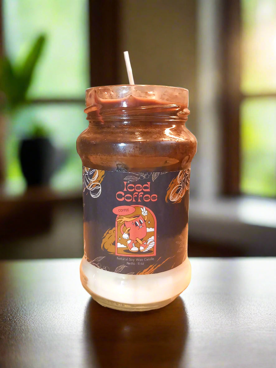 8oz Iced Coffee Dessert Candle 100% Soy Wax