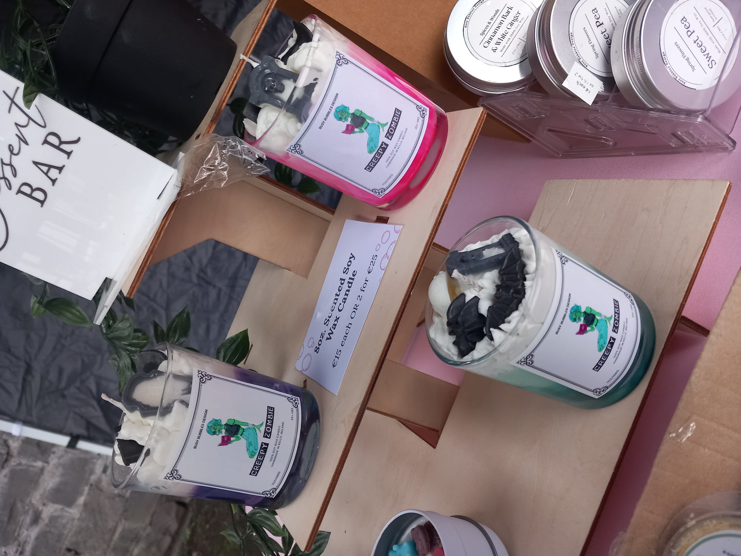Creepy Zombie Dessert Style Candle