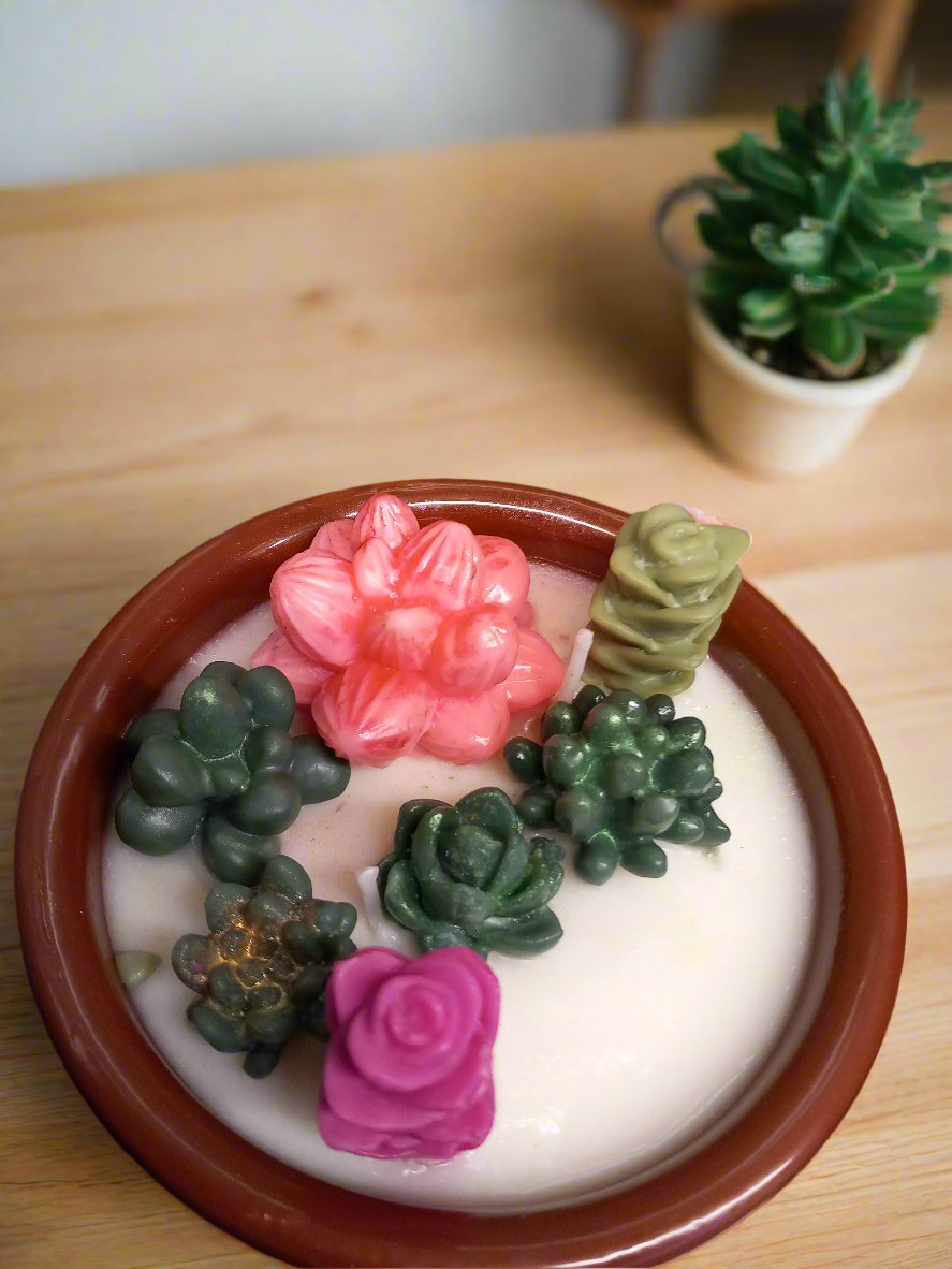 Teracotta sculpture candles