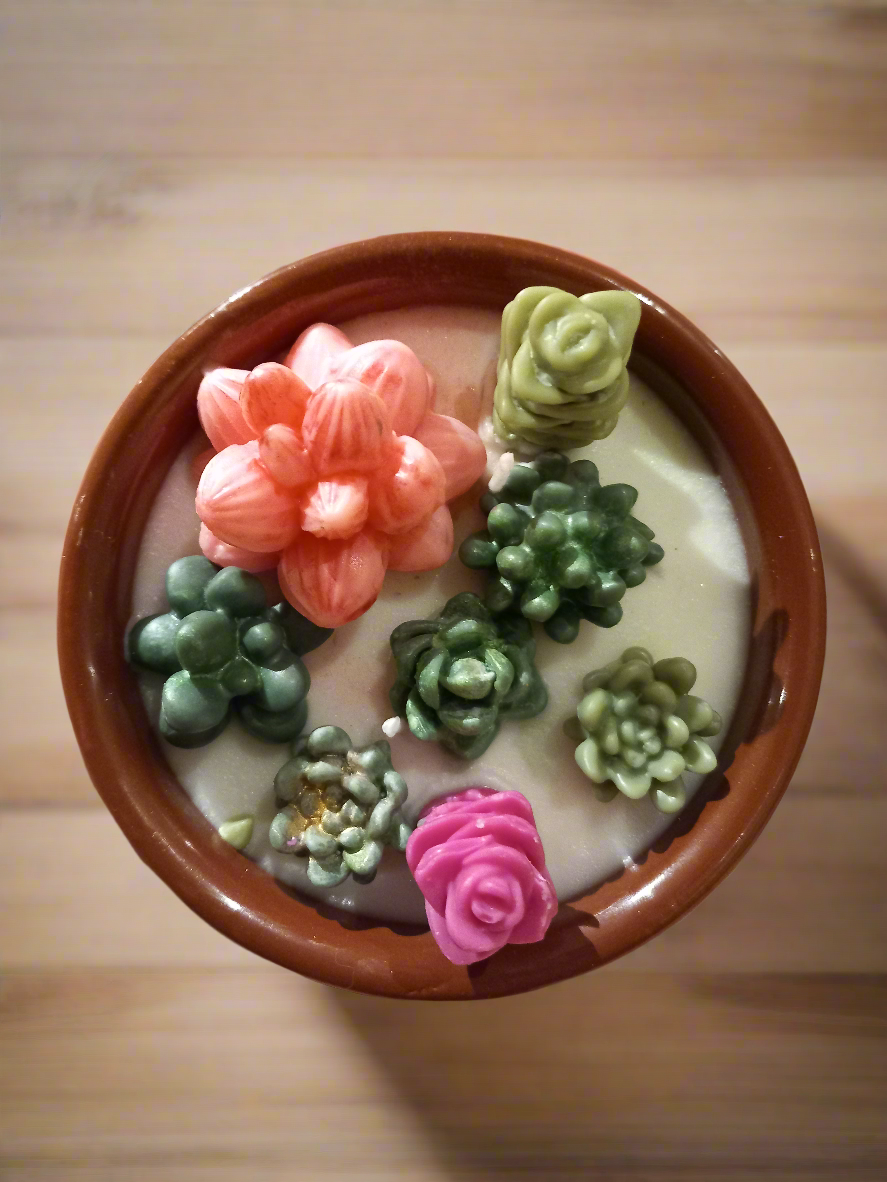 Teracotta sculpture candles