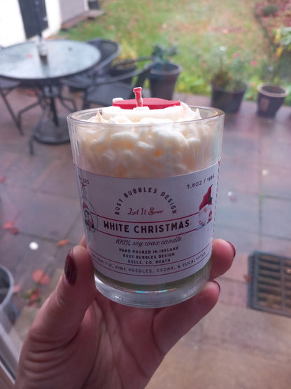 White Christmas 8oz Soy Wax Candle