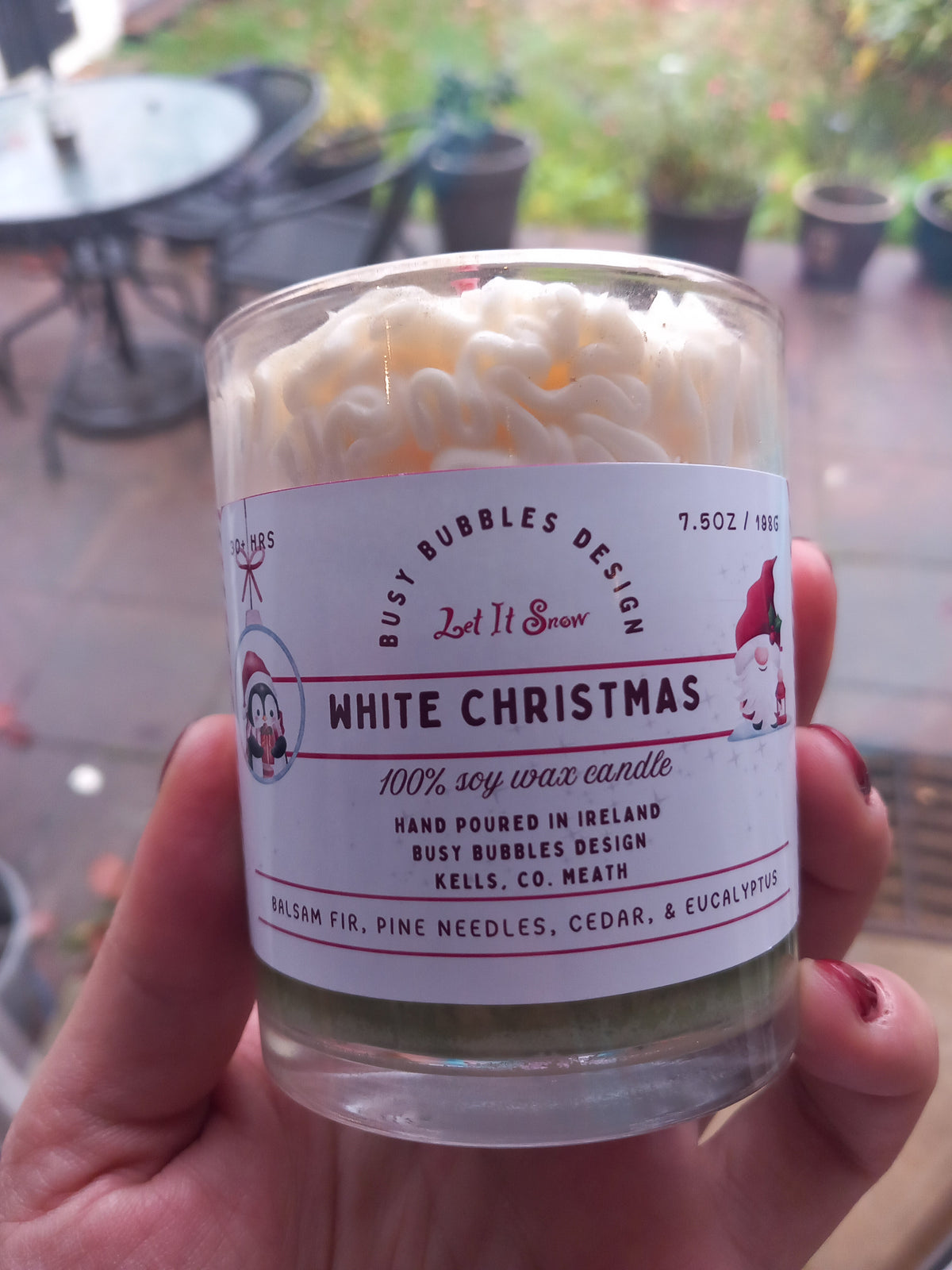 White Christmas 8oz Soy Wax Candle