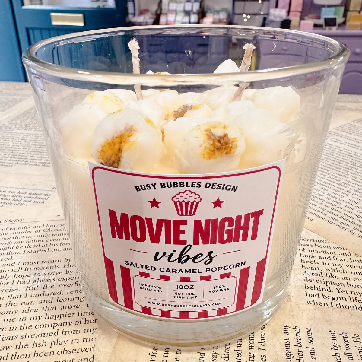 Movie night vibes | 8oz Soy wax candle | Salted Caramel