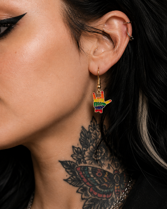 Love Language hypoallergenic earrings