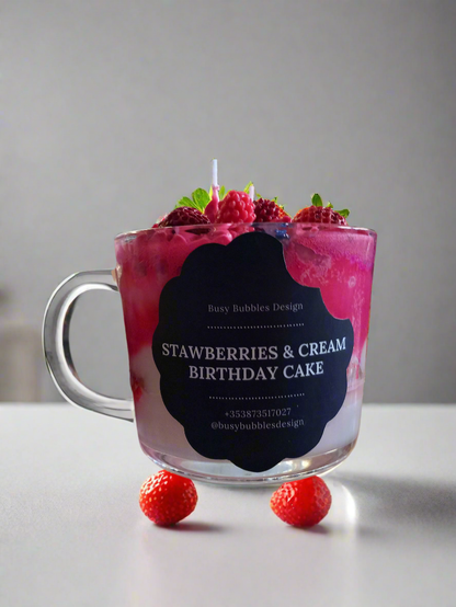 Strawberries & Cream Dessert Candle
