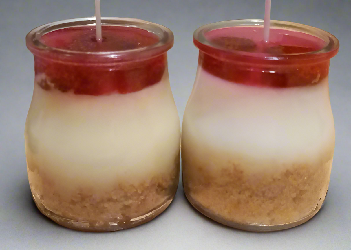 Cheesecake style dessert candles