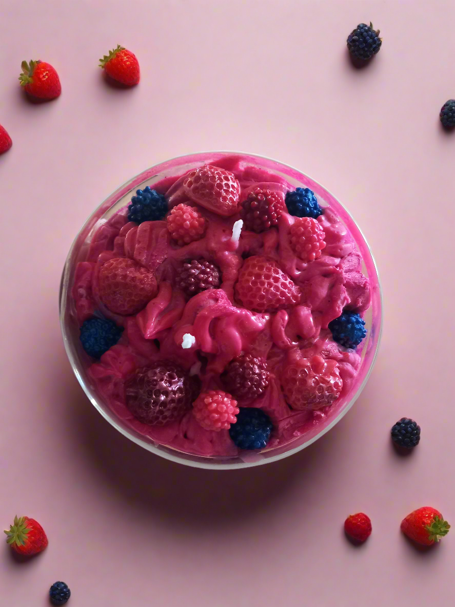 Strawberries & Cream Dessert Candle