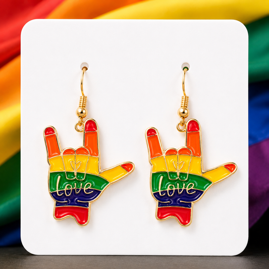 Love Language hypoallergenic earrings