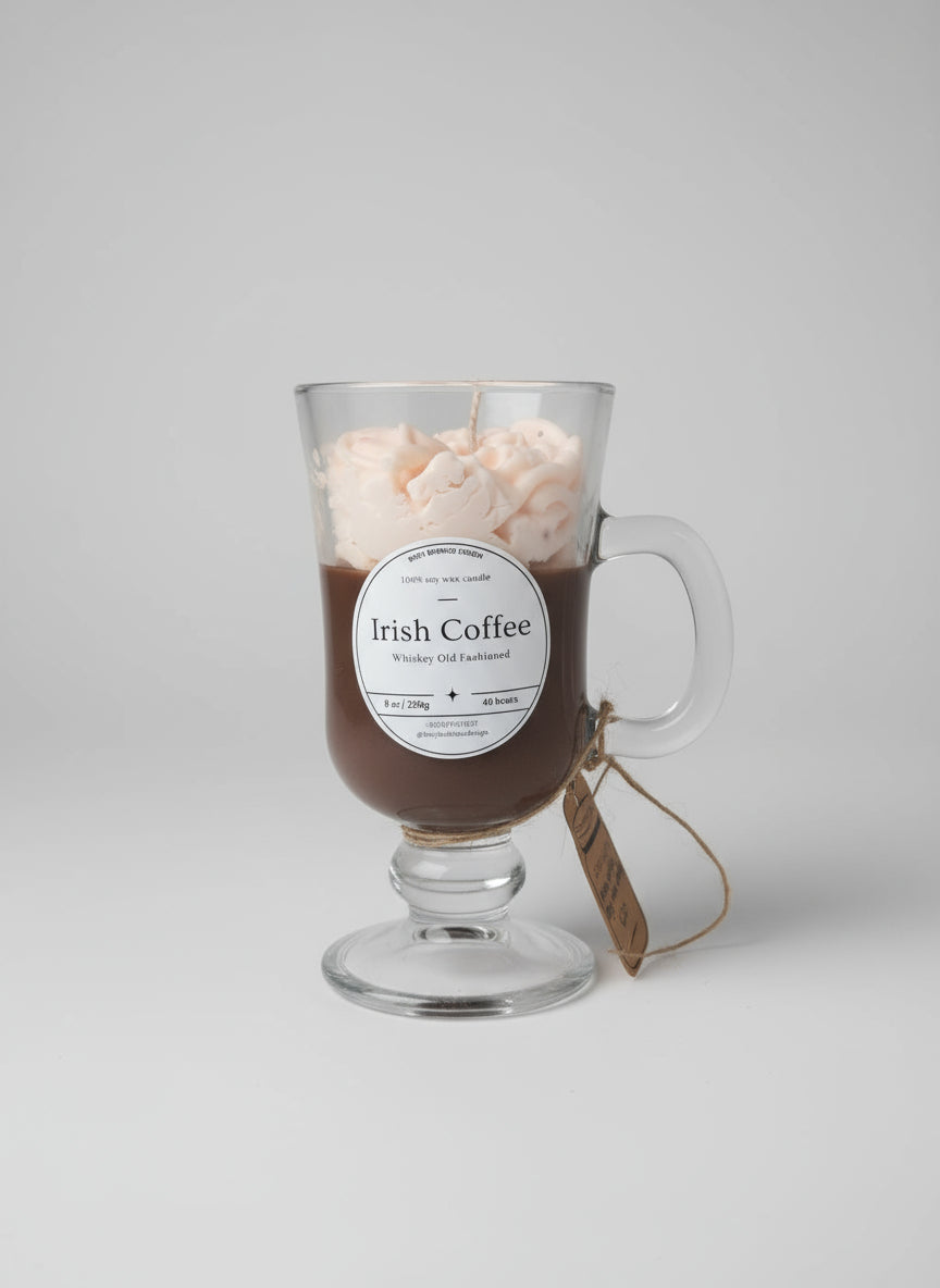 8oz. Irish Coffee Dessert Candle 100% Soy Wax