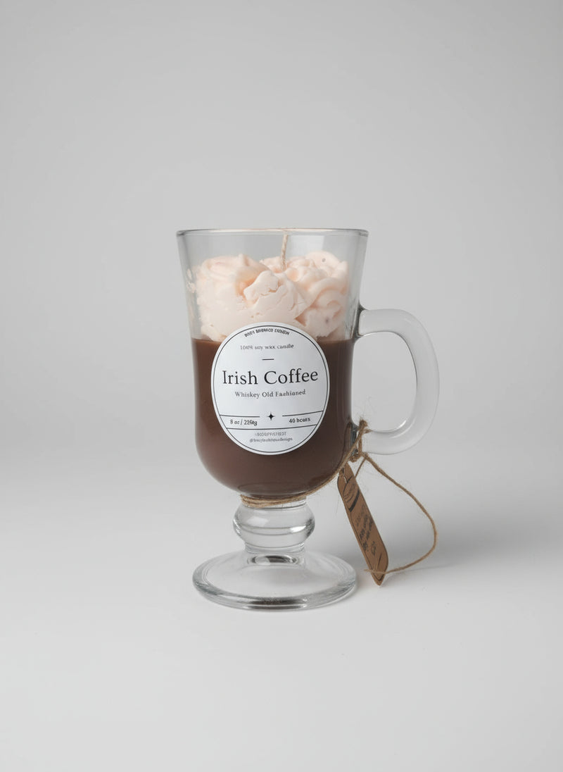 8oz. Irish Coffee Dessert Candle 100% Soy Wax